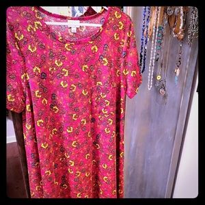 Bright, slinky material LuLaRoe Carly Dress